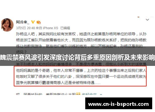魏震禁赛风波引发深度讨论背后多重原因剖析及未来影响 魏震禁赛风波引发深度讨论背后多重原因剖析及未来影响